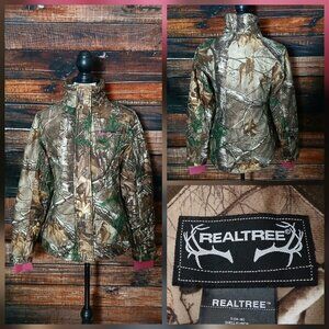Realtree Coat Jacket Size S Outdoor Waterproof Windproof Camouflage Camo Zip